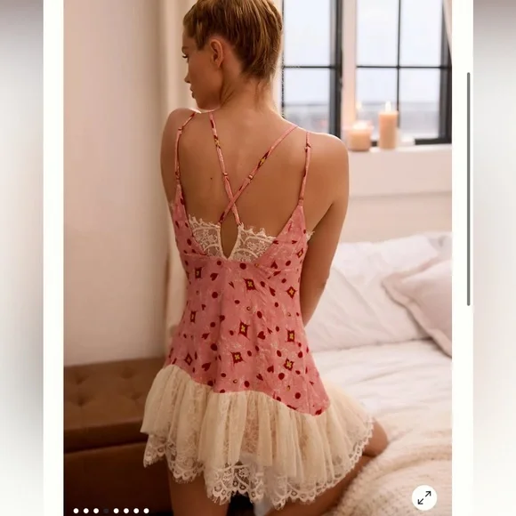 Anthropologie Gülhatun Aydin Sweetheart Lace Ruffles Cute Mini Dress XS P - Picture 1 of 7